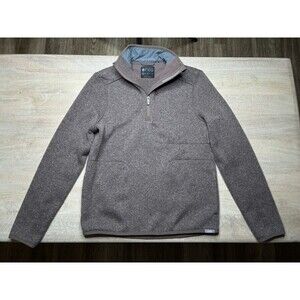 Figs On Shift Classic 1/2 Zip Jacket Knit Sweater Smokey Heather Taupe Size XS